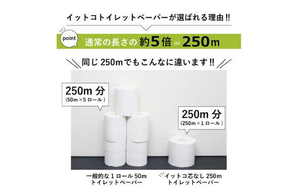 トイレットペーパー250ｍ（パックタイプ）